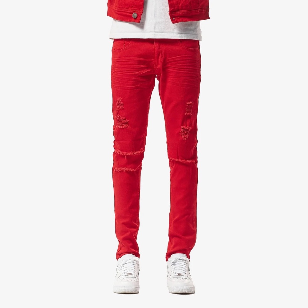 Copper Rivet Red Denim Pant - Picture 2 of 11